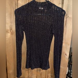 Black Mesh Sparkly Undershirt 🖤